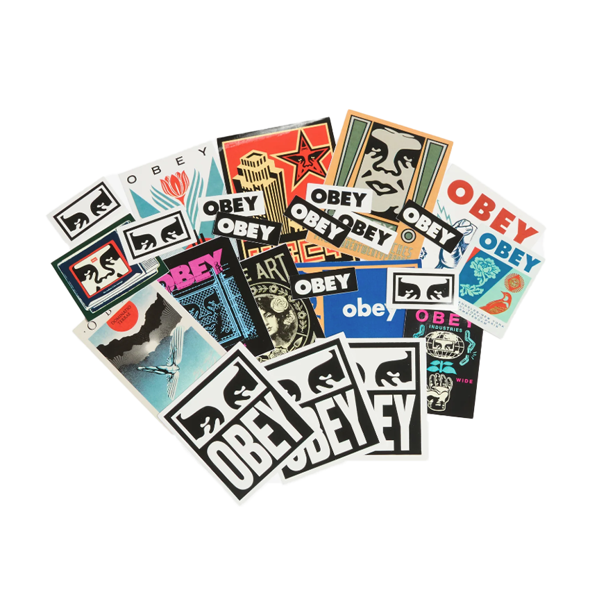 Adesivi Obey Sticker Pack 7 Assortiti