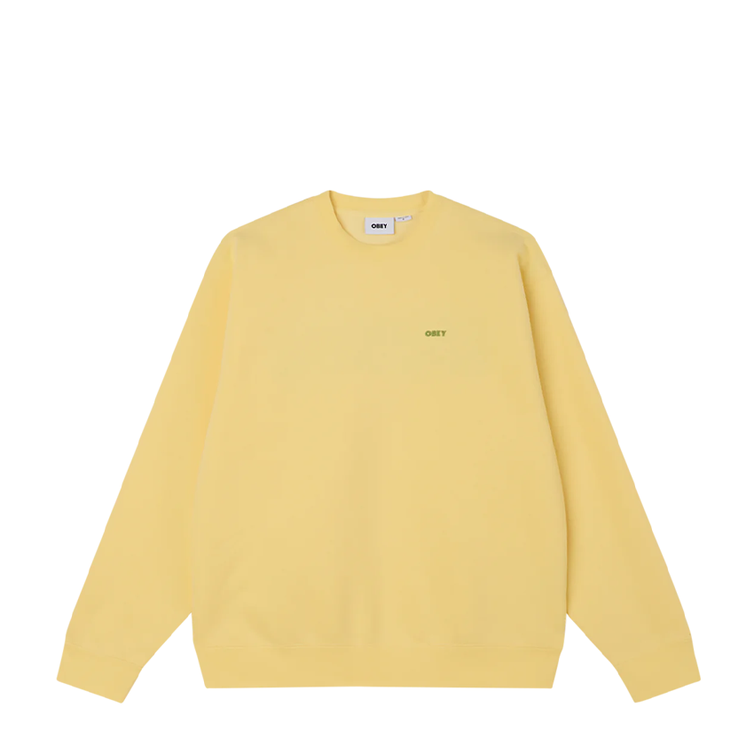 Felpa Obey Further Wisdom Crew Fleece Giallo