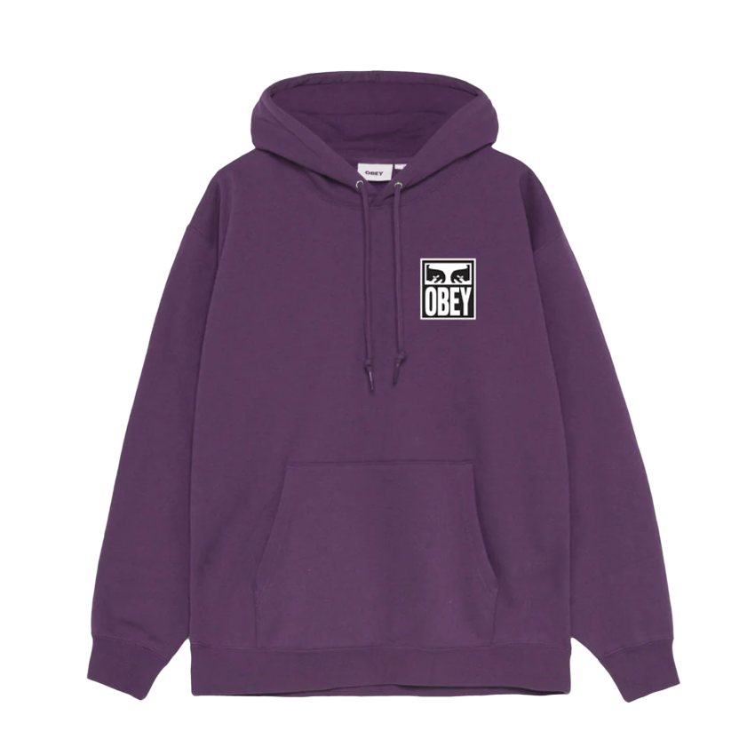 Obey Eyes Icon Hood Braunes Sweatshirt