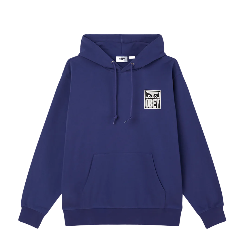 Felpa Obey Eyes Icon Hood Blu