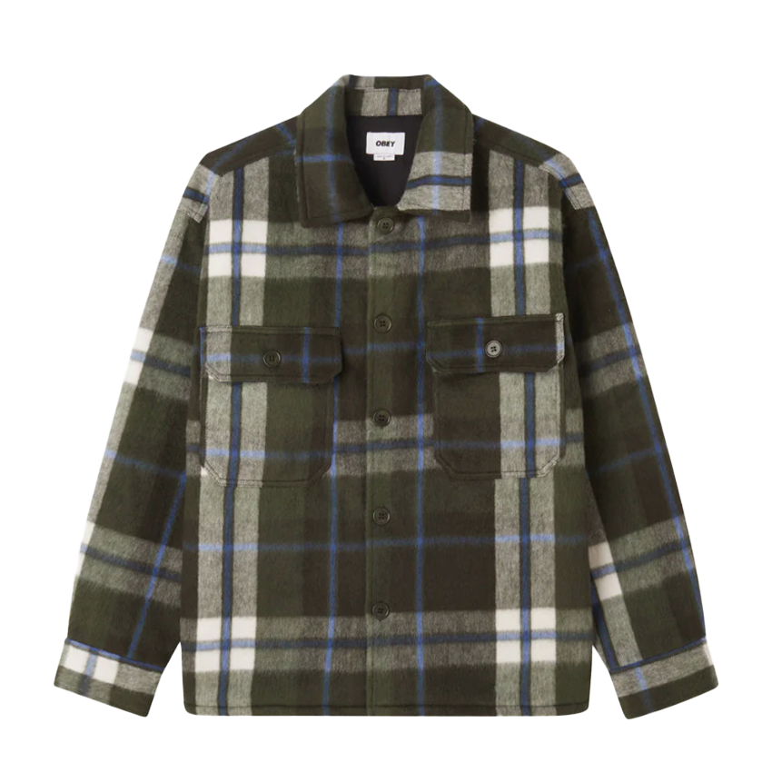 Giacca Obey Stanton Shirt Jacket Verde