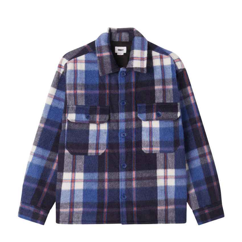 Giacca Obey Stanton Shirt Jacket Blu