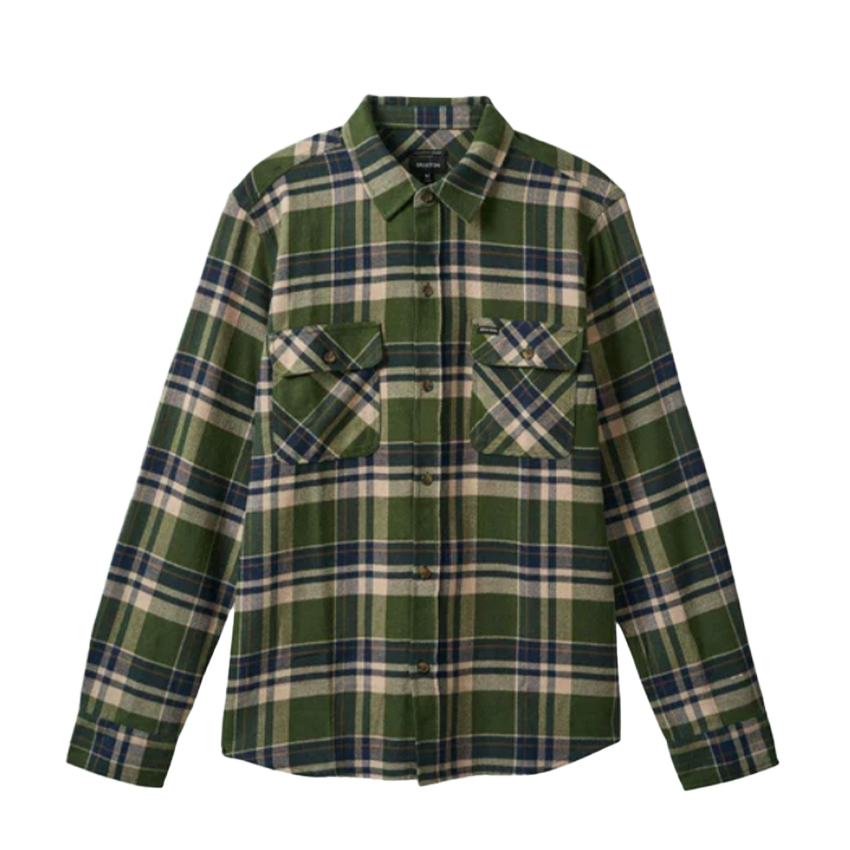 Camicia Brixton Bowery L/S Flannel Verde