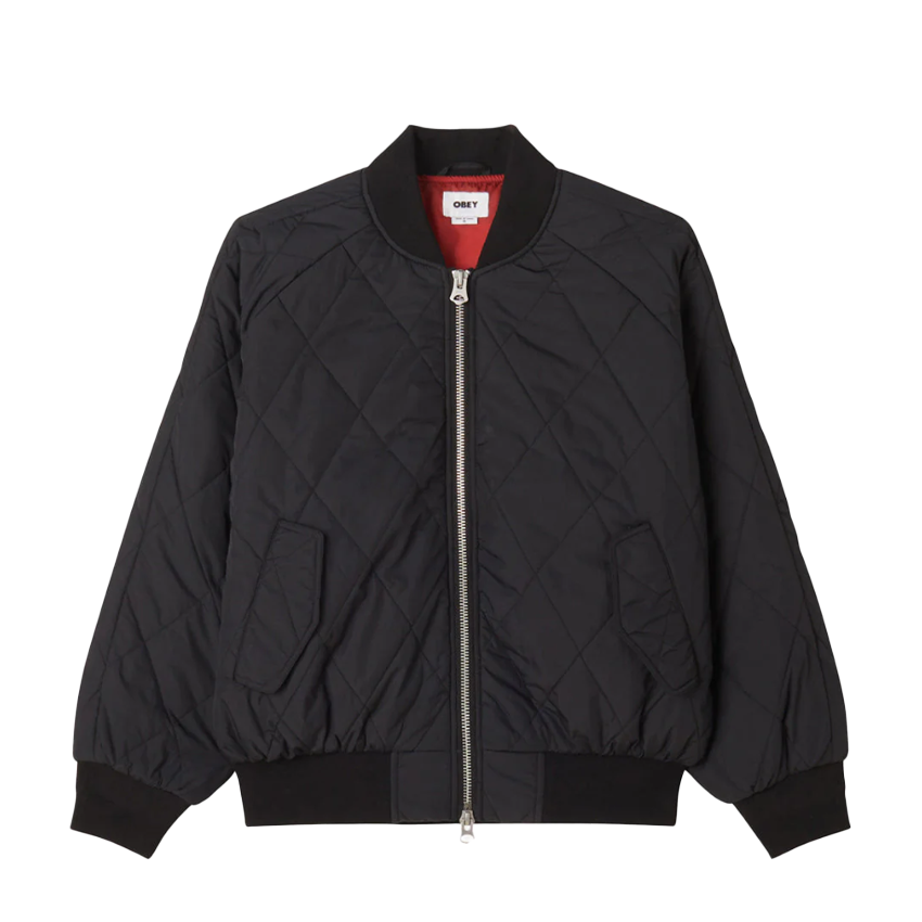 Giacca Obey Lizet Quilted Bomber Nero