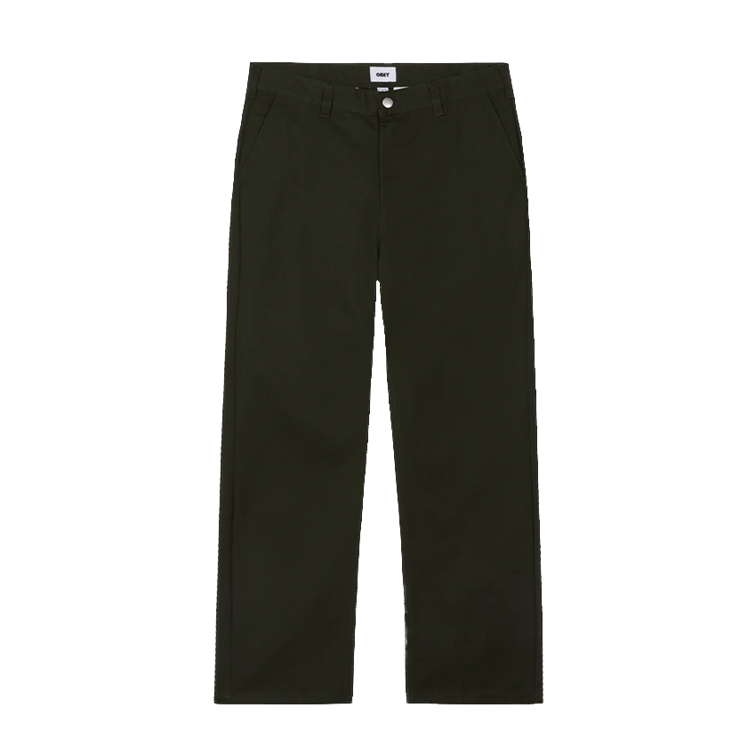 Pantaloni Obey Hardwork Work Pant Verde