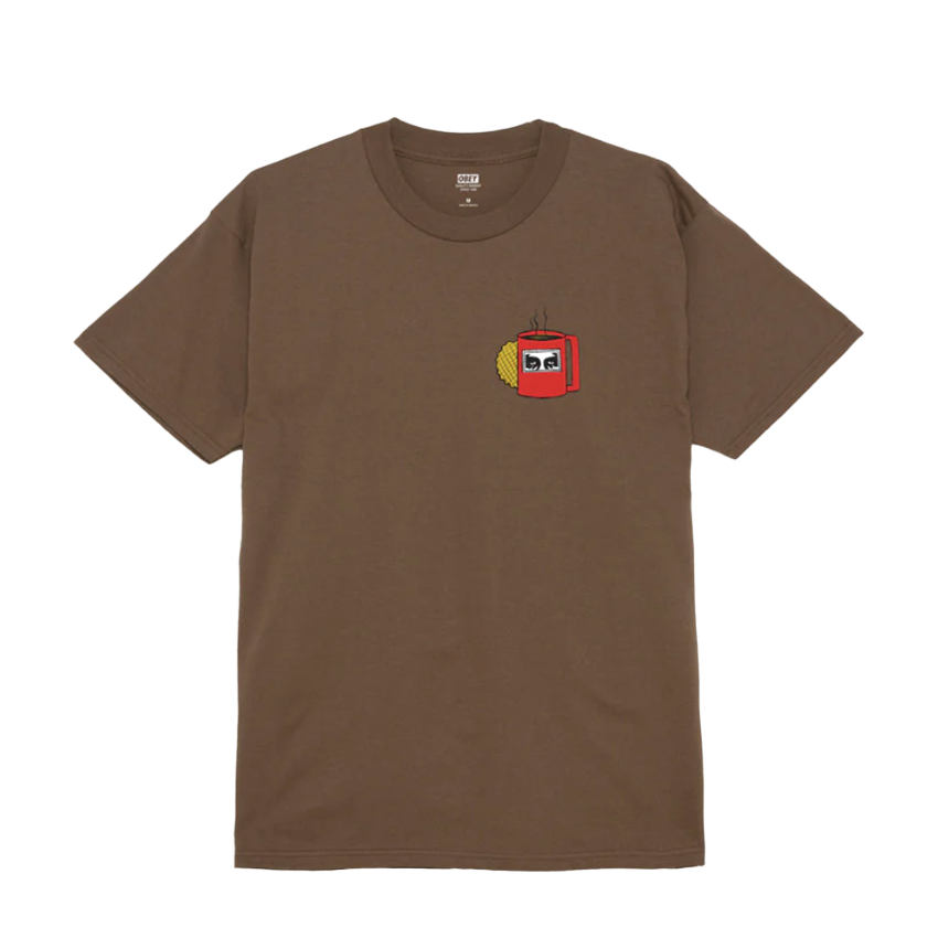 T-Shirt Obey Coffee Cup Tee Marrone