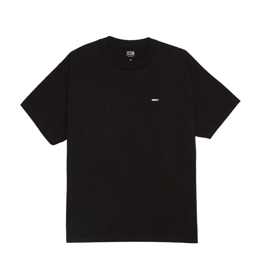 T-Shirt Obey Icon Stencil Flame Tee Nero