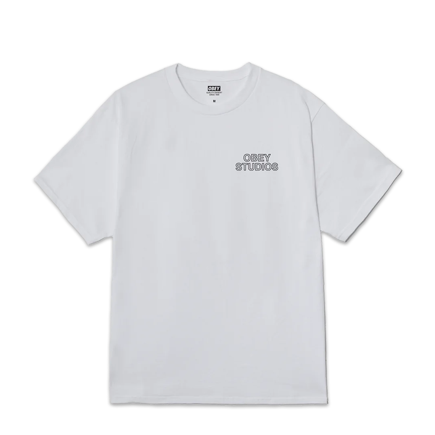 T-Shirt Obey Studios Palette Tee Bianco