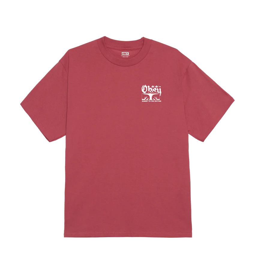 T-Shirt Obey Submit To The Rhythm Tee Rosso