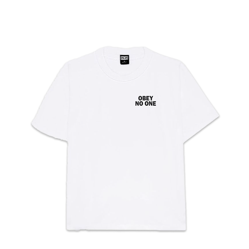 T-Shirt Obey No One Heavy Weight Tee Bianco