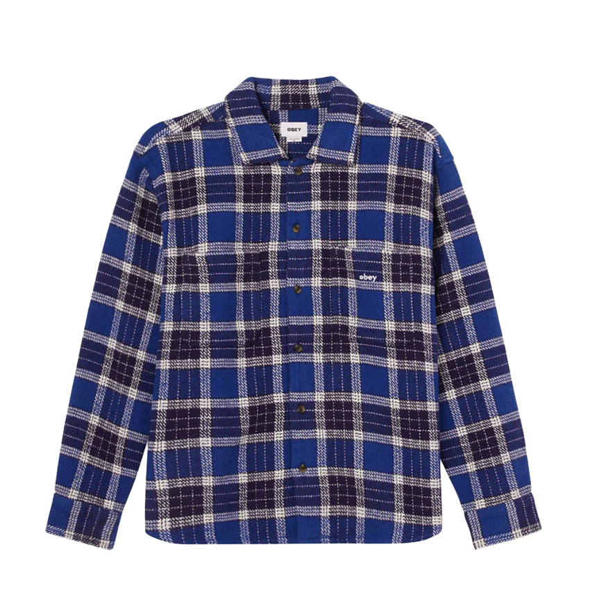 Camicia Obey Bigwig Picture Woven Blu