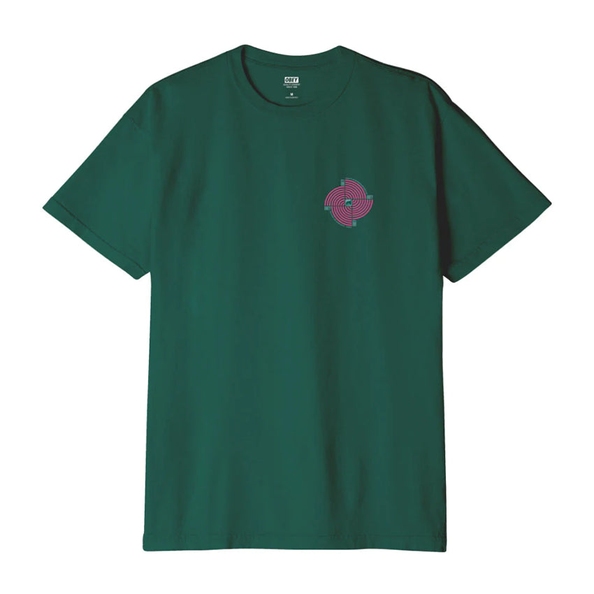 T-Shirt Obey Downward Spiral Tee Vert