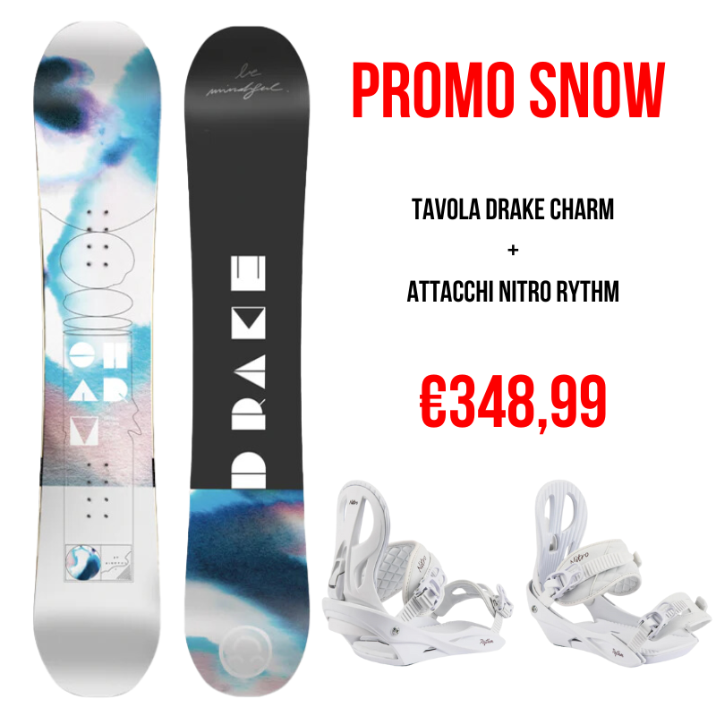 PROMO SNOW Drake Charm Snow + Nitro Rythm Bindings Bianco