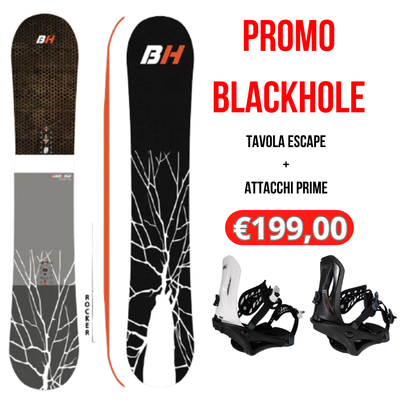 PROMO BLACKHOLE Escape Snow + Prime Bindings Nero