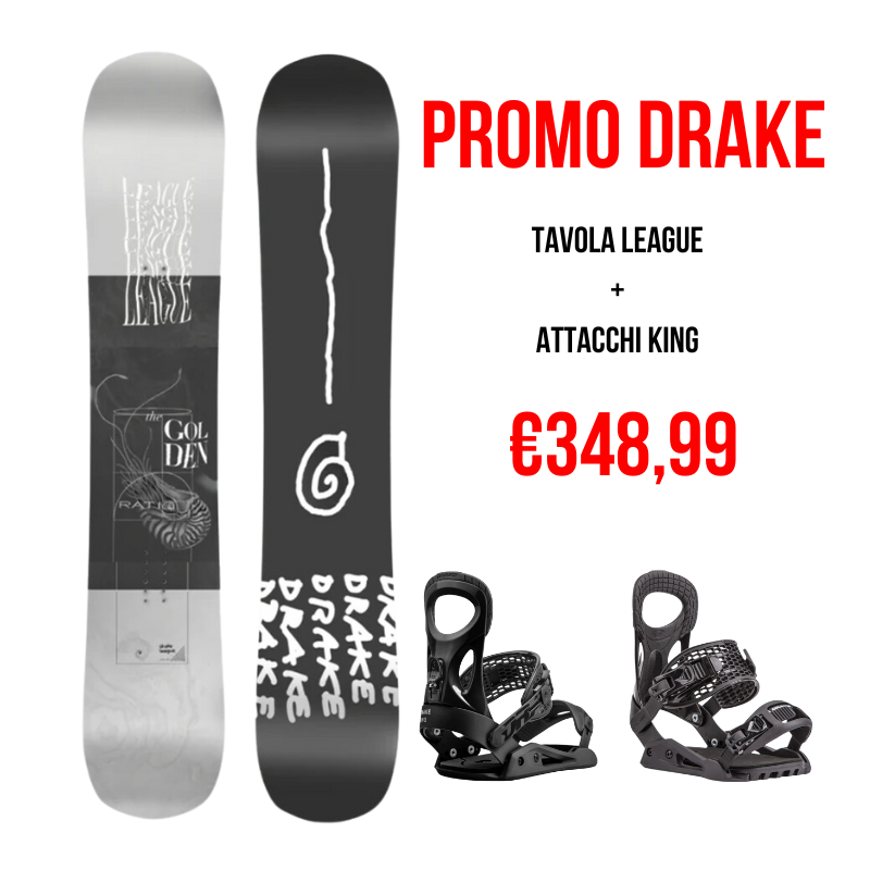 PROMO DRAKE League Snowboard + King Bindings