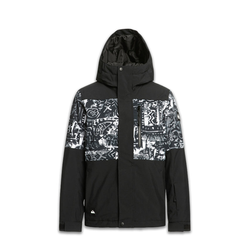 Giacca da Snowboard Quiksilver Bambino  Mission Printed Block Nero