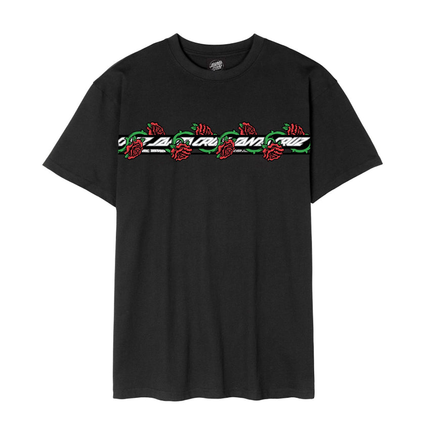 T-Shirt Santa Cruz Dressen Roses Tee Nero