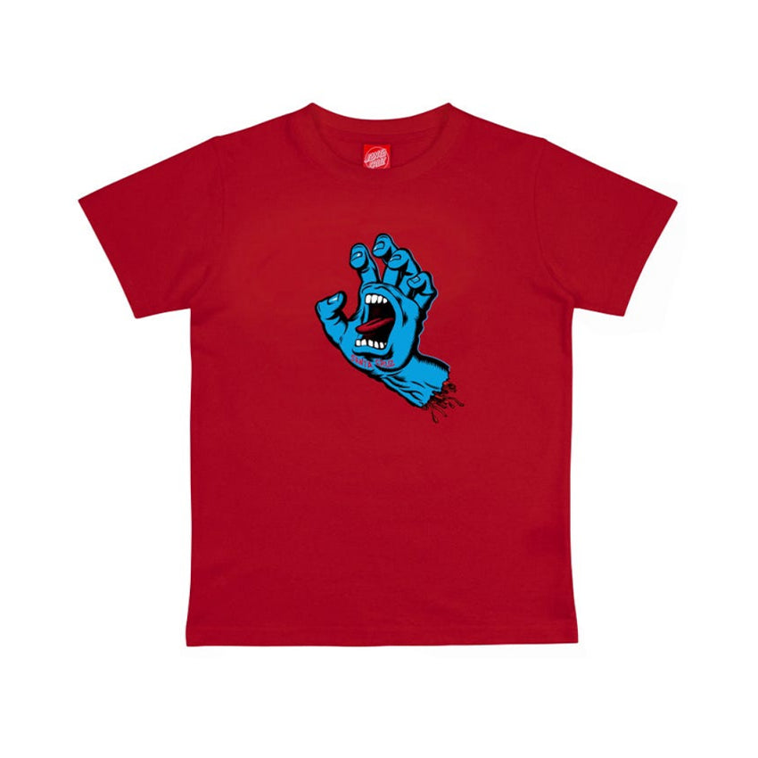 T-Shirt Santa Cruz Bambino Screaming Hand Tee Rosso