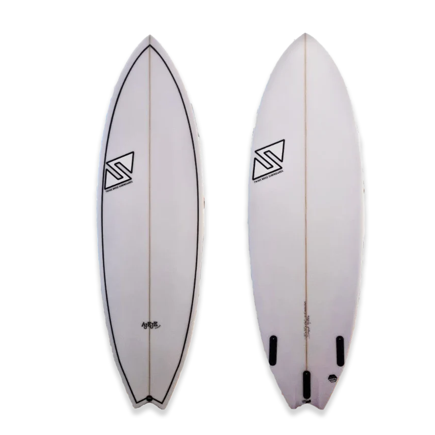 Tavola Surf Twins Bros Ajeje 5’8” Bianco