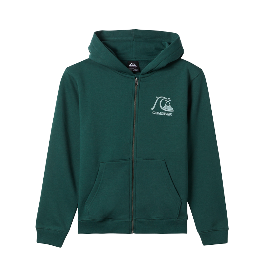 Felpa Bambino Quiksilver Graphic Zip Hoodie Youth Verde