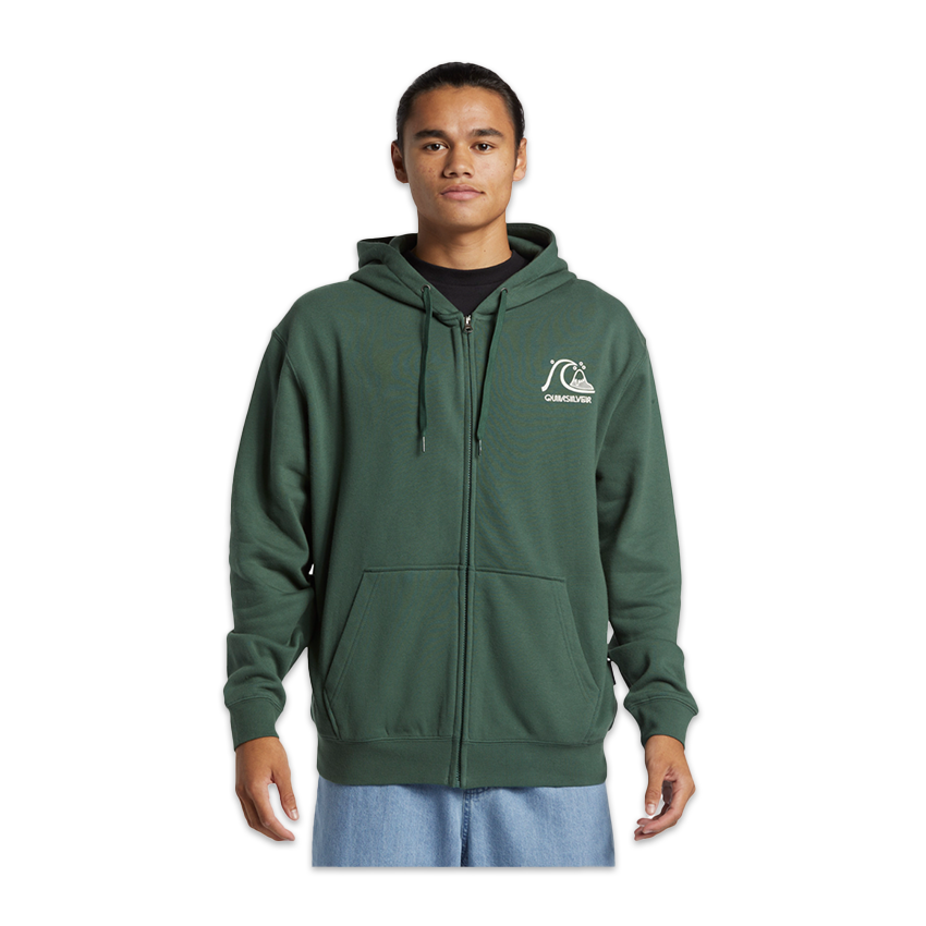 Felpa Quiksilver Graphic Zip Hoodie Verde