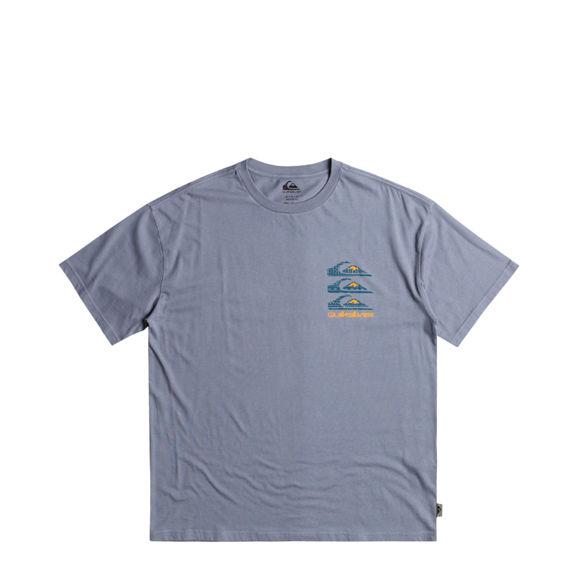 T-shirt Quiksilver Bambino Vertical Logos Blu