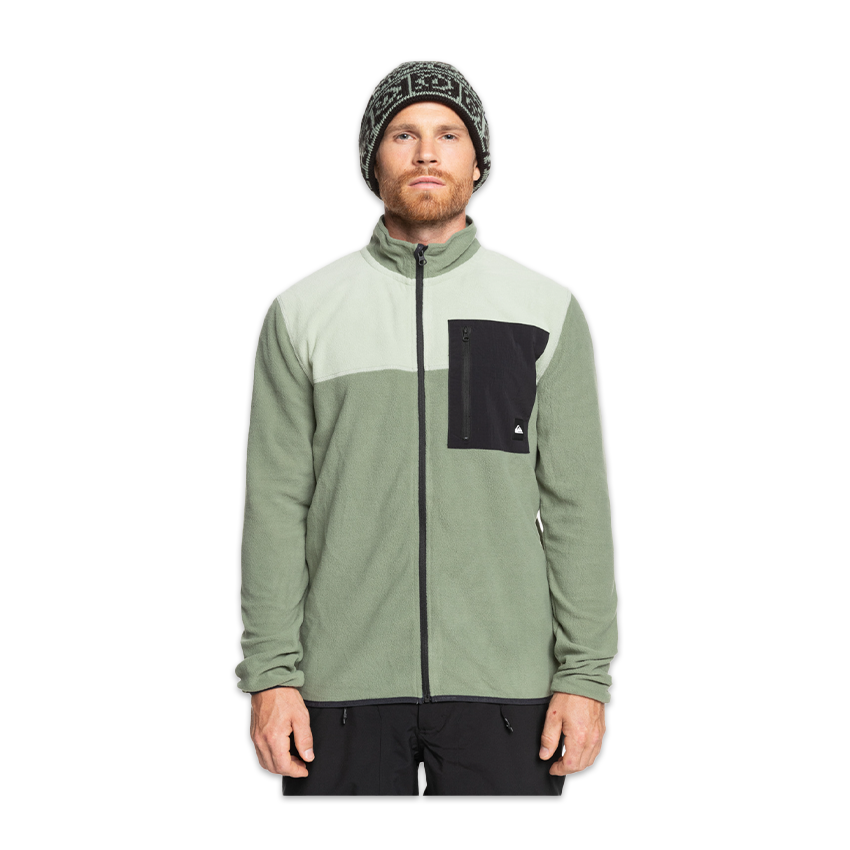 Pile Quiksilver Aker FZ Fleece Verde