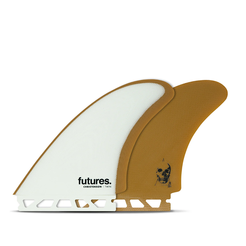 Pinne Surf Futures Fins Christenson Twin Bianco/Marrone