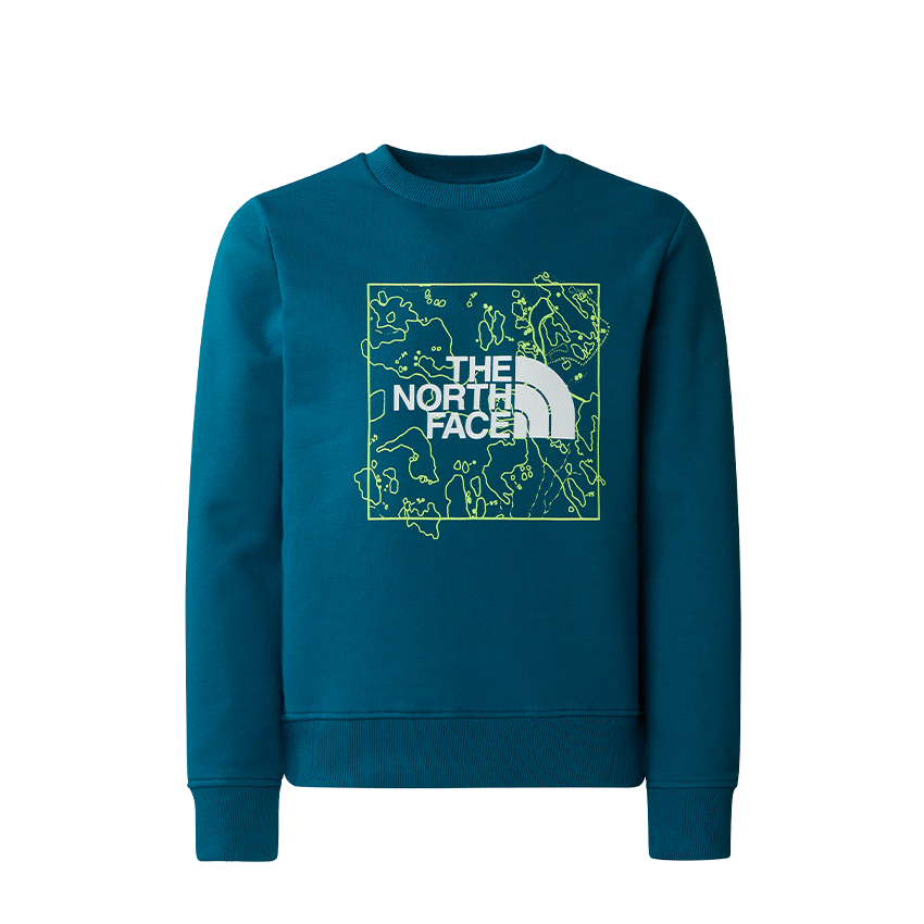 Felpa The North Face Bambino New Graphic Crew Blu