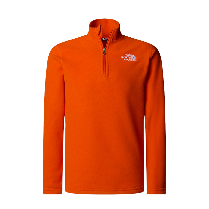 Pile The North Face Teen Glacier ¼ Zip Pullover Arancione