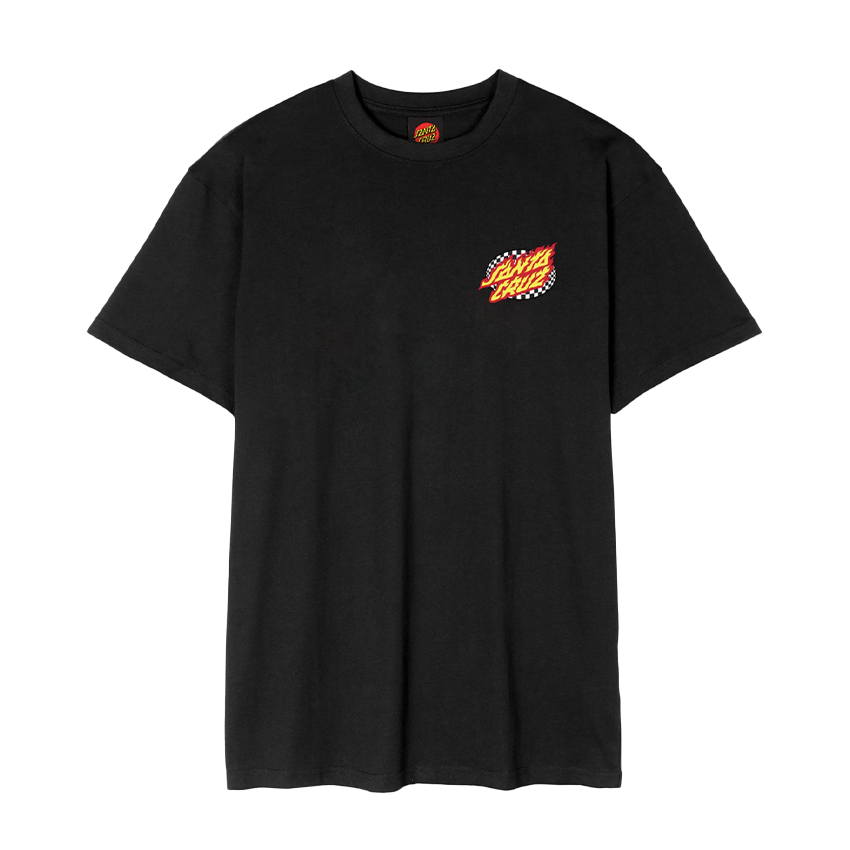 T-Shirt Santa Cruz Goal Flame Tee Nero