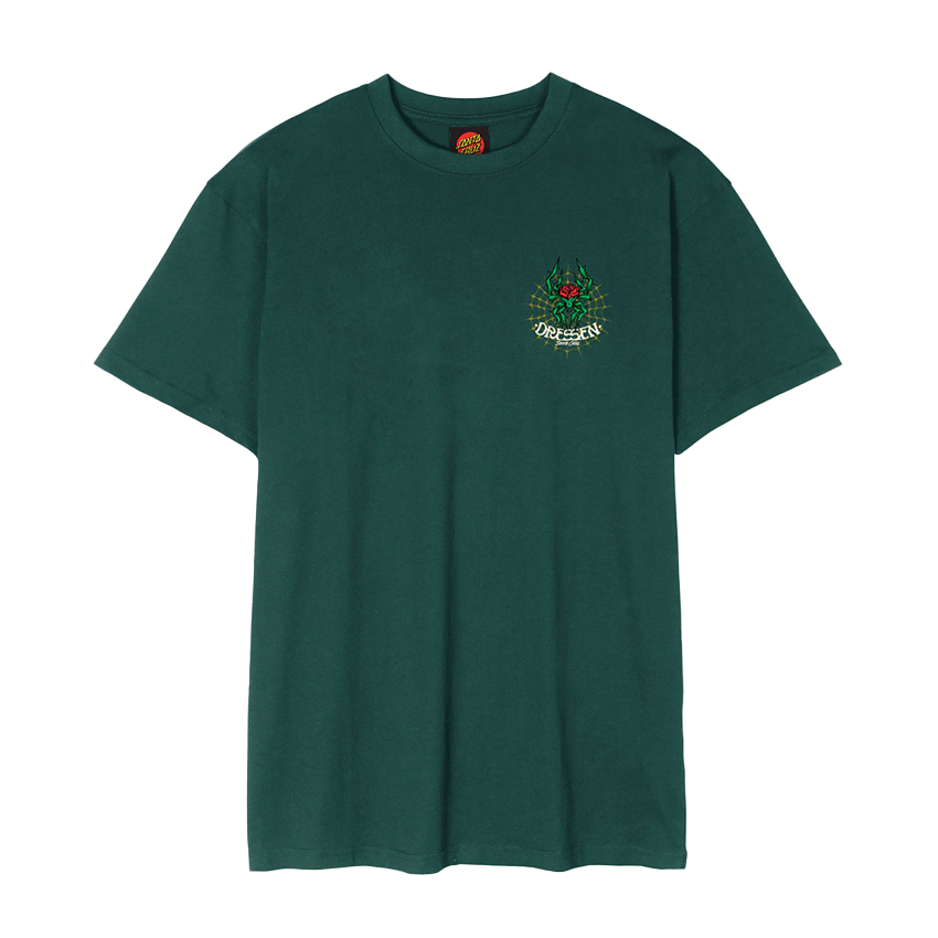 T-Shirt Santa Cruz Dressen Rose Cross 2 Tee Verde