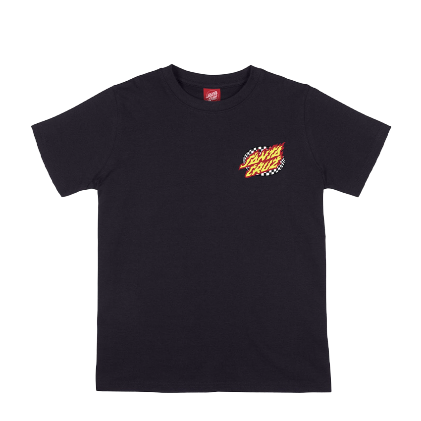 T-Shirt Santa Cruz Bambino Goal Flame Tee Nero