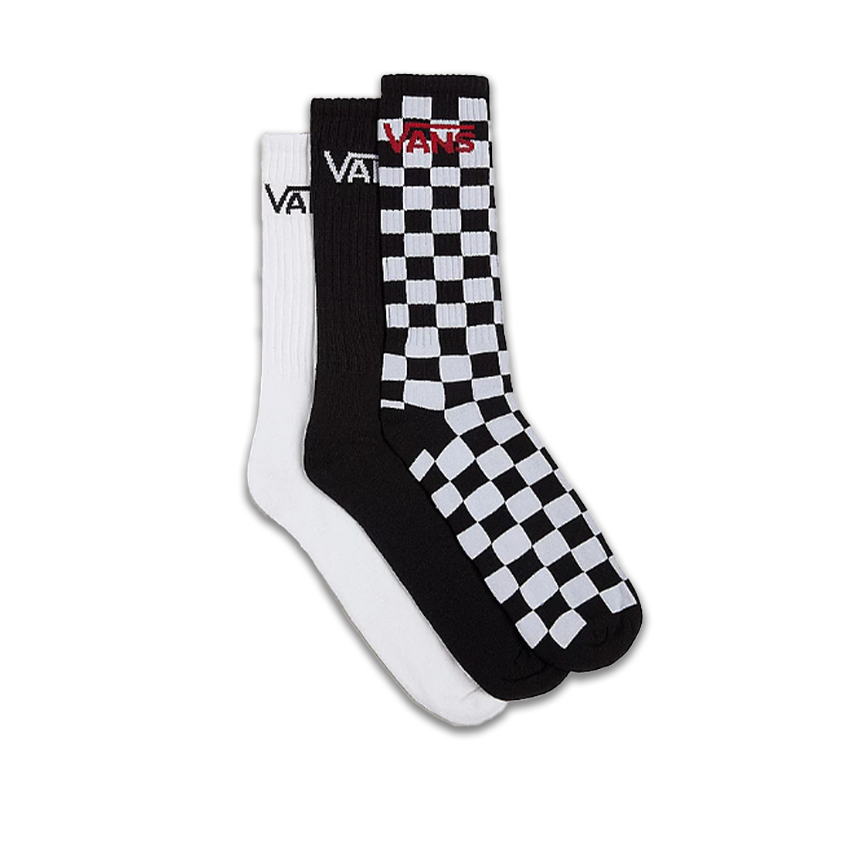 Calzini Vans Classic Crew (3pc) Bianco/Nero