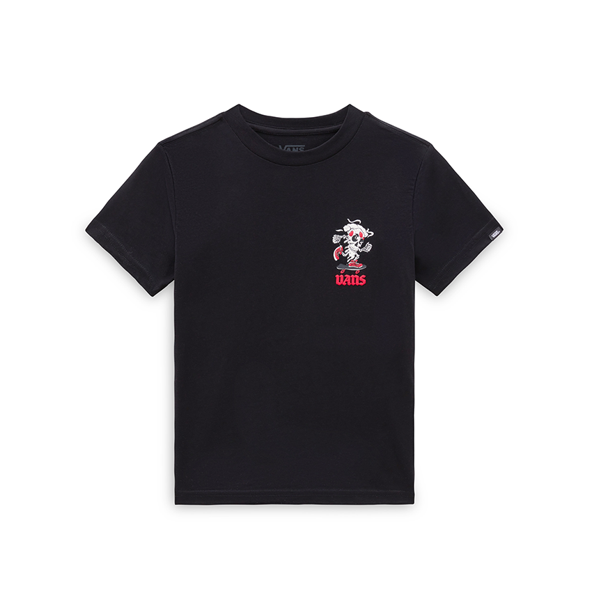 T-Shirt Vans Bambino Pizza Skull Tee Nero