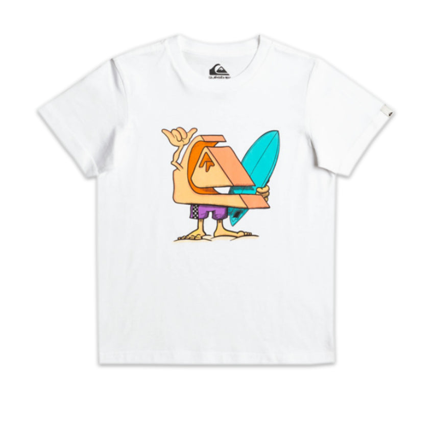 T-Shirt Quiksilver Surf Buddy Young Blanc